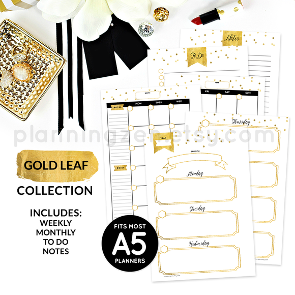 Printable A5 Planner Inserts Set Printable A5 Planner Inserts Set