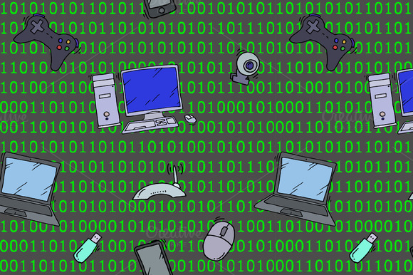 Seamless Pattern Of Gadgets Seamless Pattern Of Gadgets