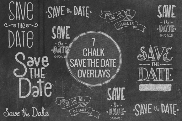 Chalk Save The Date Overlays Chalk Save The Date Overlays