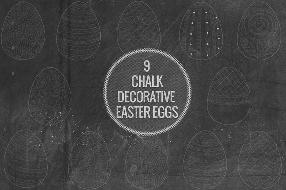 Chalk Decorative Easter Eggs Chalk Decorative Easter Eggs