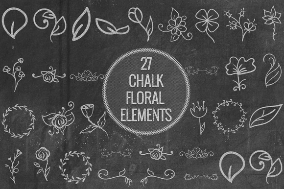 Chalk Floral Elements