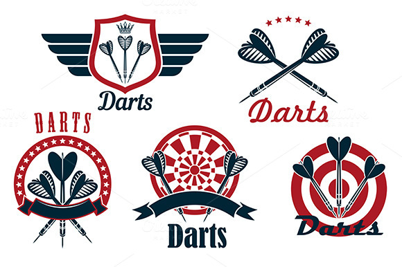 Darts Game Emblems And Icons Darts Game Emblems And Icons