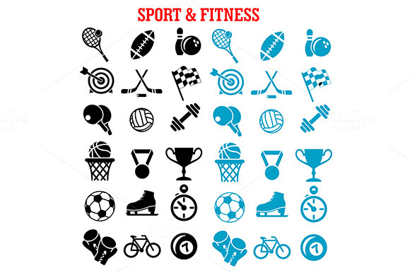 Sport And Fitness Icons Sport And Fitness Icons