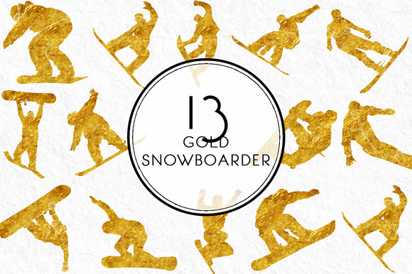 Gold Snowboarder