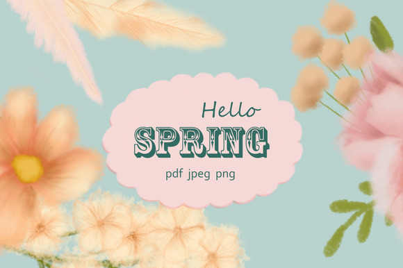 Hello Spring Flower Clipart Hello Spring Flower Clipart