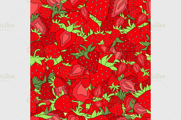Pattern Set Red Strawberries Pattern Set Red Strawberries