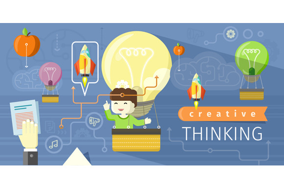 Creative Thinking Design Flat Creative Thinking Design Flat