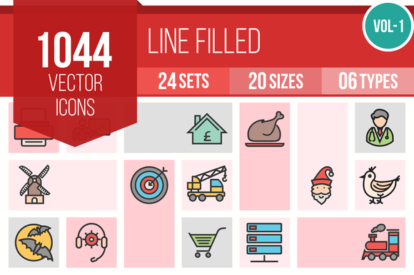 1000 Line Filled Icons 1000 Line Filled Icons
