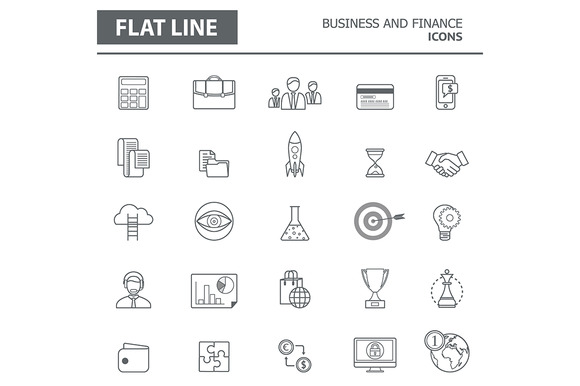Set Of Modern Simple Line Icons Set Of Modern Simple Line Icons