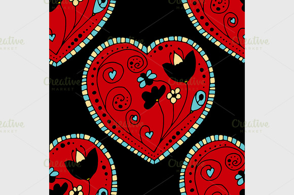 Seamless Pattern Hearts Seamless Pattern Hearts