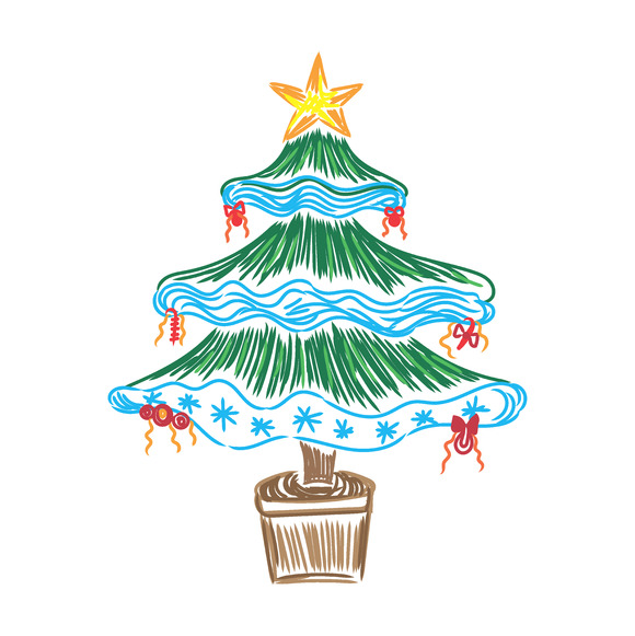 Christmas Tree Sketch Christmas Tree Sketch