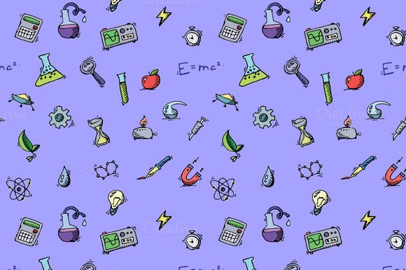 Seamless Pattern Science Icons Seamless Pattern Science Icons