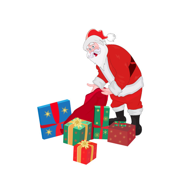 Santa Claus Gifts Vector