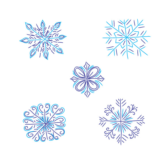Snowflakes Christmas Vector Icons Snowflakes Christmas Vector Icons