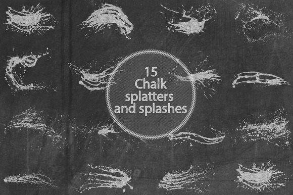 Chalk Splatters And Splashes