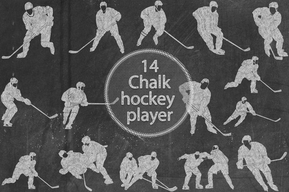 Chalk Hockey Players