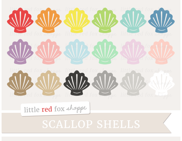 Scallop Shell Clipart Scallop Shell Clipart