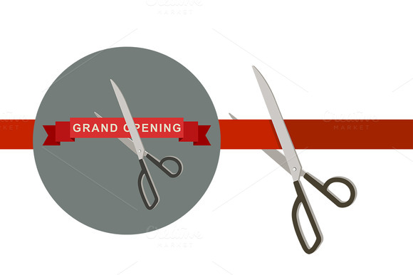 Grand Opening With Scissors Grand Opening With Scissors