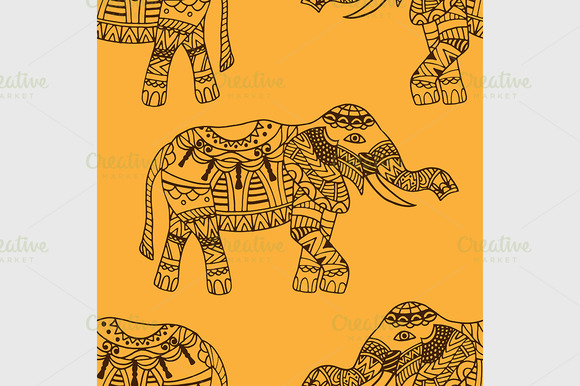 Elephants Vector Background