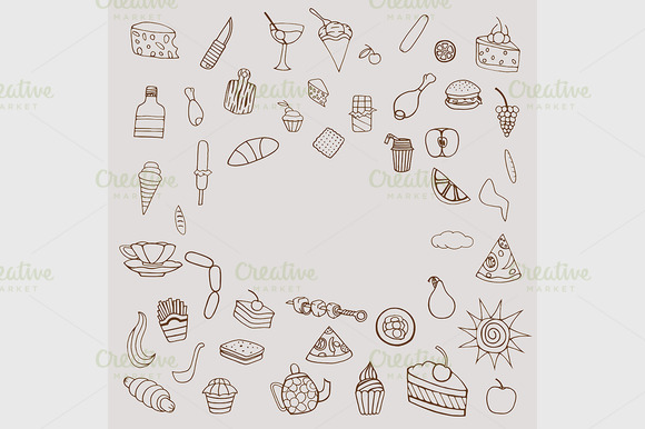 Set Of Food Theme Set Of Food Theme