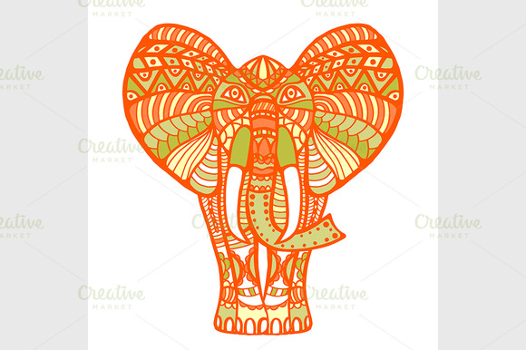 Simple Aztec Elephant Drawings » Designtube - Creative Design Content