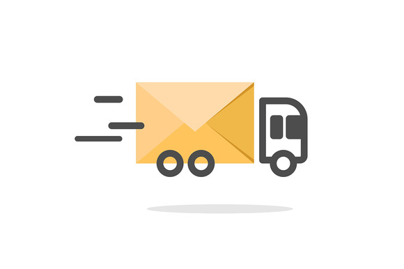 Vector Line Delivery Car Icon Vector Line Delivery Car Icon