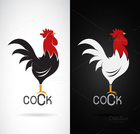 Vector Image Of A Cock Design Vector Image Of A Cock Design