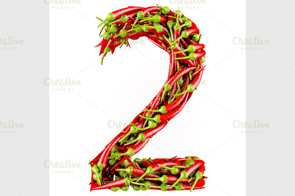 Number Made From Red Pepper Number Made From Red Pepper