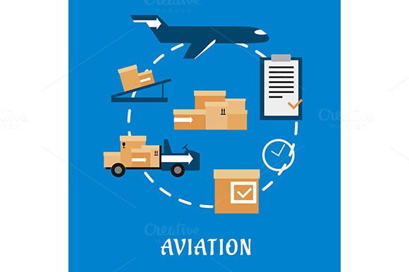 Air Cargo And Logistics Flat Design Air Cargo And Logistics Flat Design