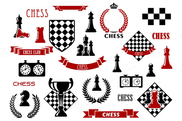 Chess Game Items Symbols And Icons Chess Game Items Symbols And Icons