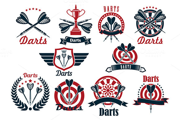 Darts Tournament Symbols And Icons Darts Tournament Symbols And Icons