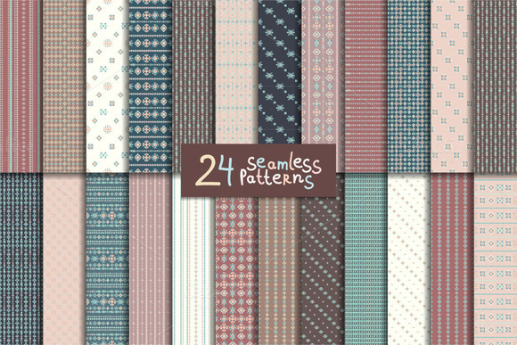 24 Aztec Seamless Patterns 24 Aztec Seamless Patterns