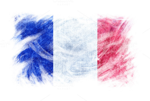 FRANCE Flag Blackboard Chalk Erased FRANCE Flag Blackboard Chalk Erased