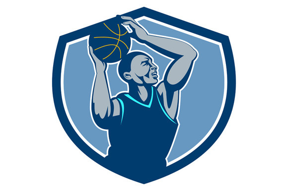Basketball Player Rebounding Ball Basketball Player Rebounding Ball