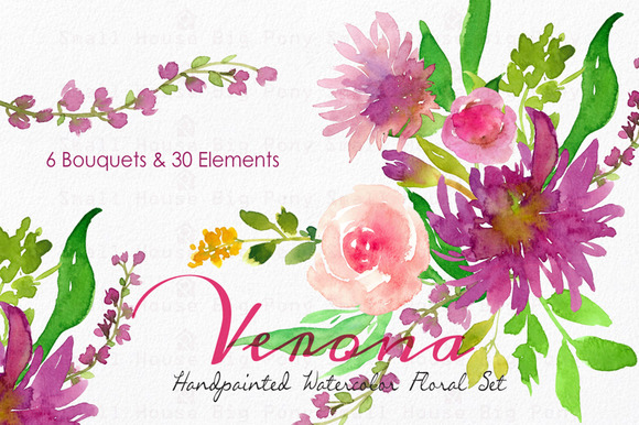Verona Watercolor Floral Set