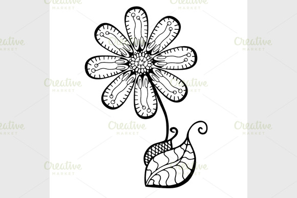 Sketch Of Abstract Flower Sketch Of Abstract Flower