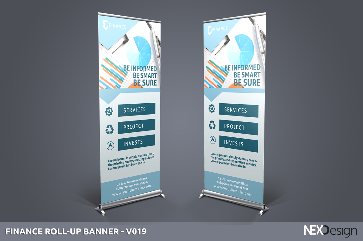 Finance Roll-Up Banner - v019 ~ Presentation Templates on Creative Market