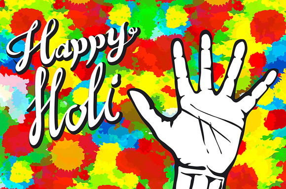 Abstract Colorful Happy Holi