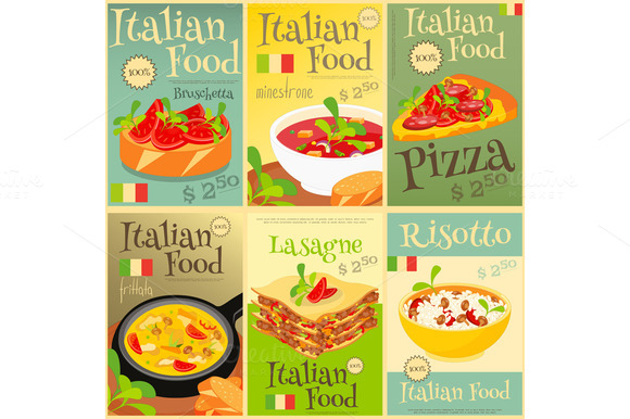 Italian Food Posters Set Italian Food Posters Set