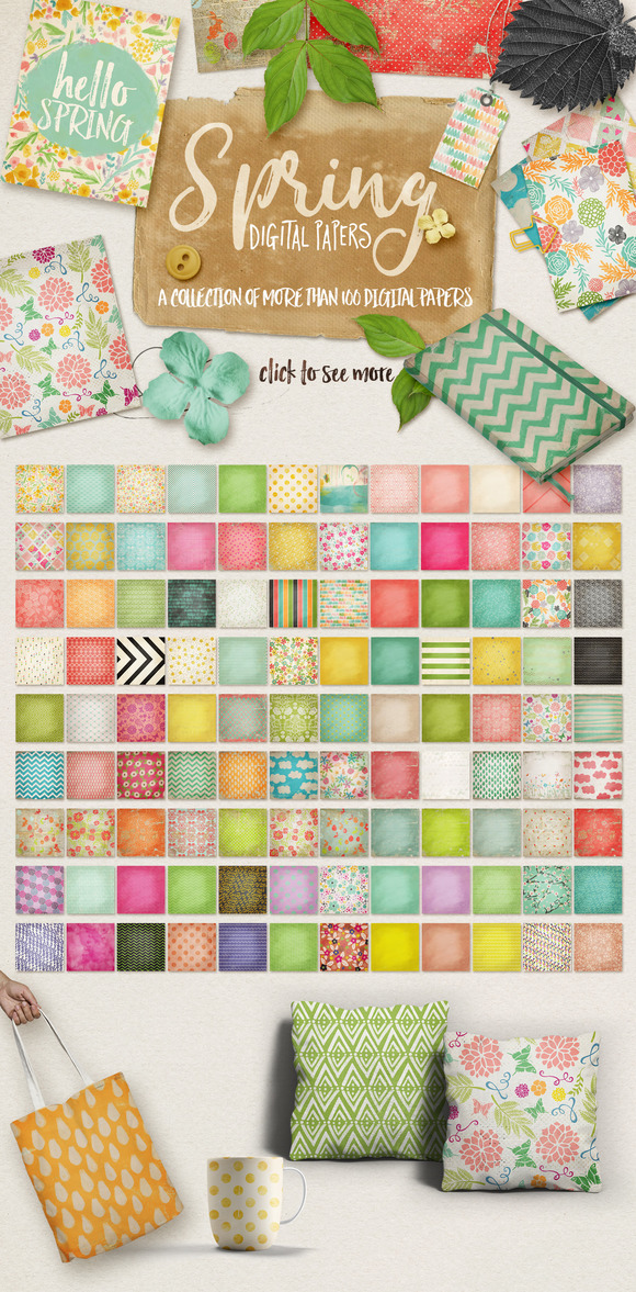 Spring Digital Papers Collections Spring Digital Papers Collections