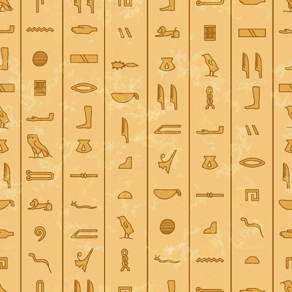 Antique Egyptian Hieroglyphics Antique Egyptian Hieroglyphics