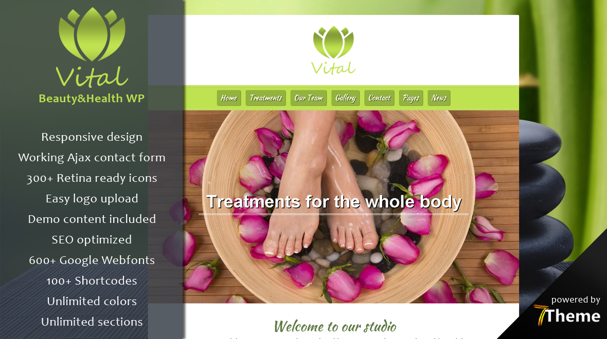Vital - Beauty & Spa WordPress Theme ~ WordPress Themes on 
