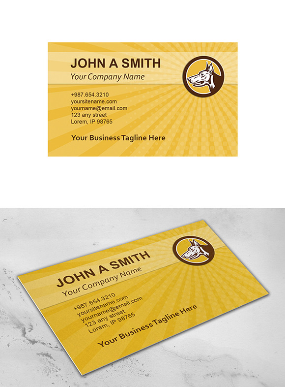 Business Card Template Doberman Pins Business Card Template Doberman Pins