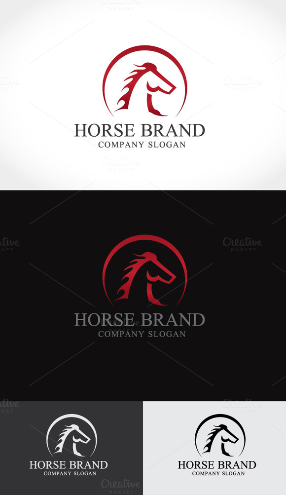 Horse Brand Logo Templates on Creative Market