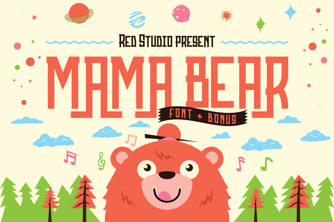 Mama Bear Cute Bonus Display Fonts On Creative Market