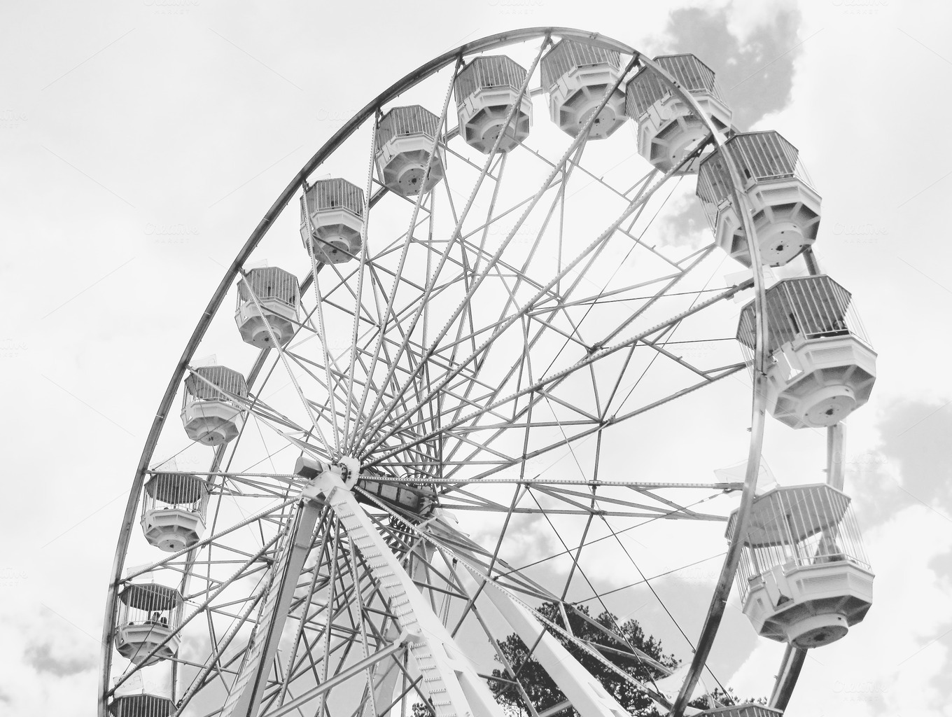 Ferris wheel white grey tone ~ Arts & Entertainment Photos on Creative ...