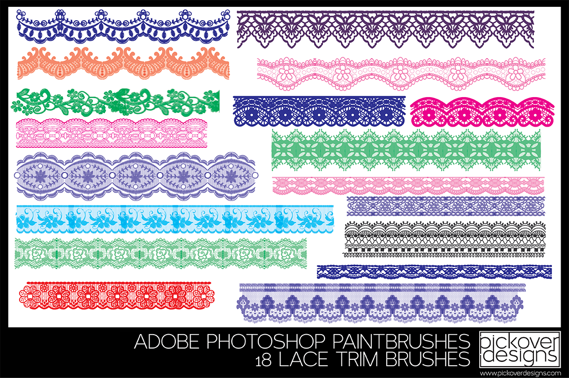 18 Lace Trim Brushes Brushes on Creative Market