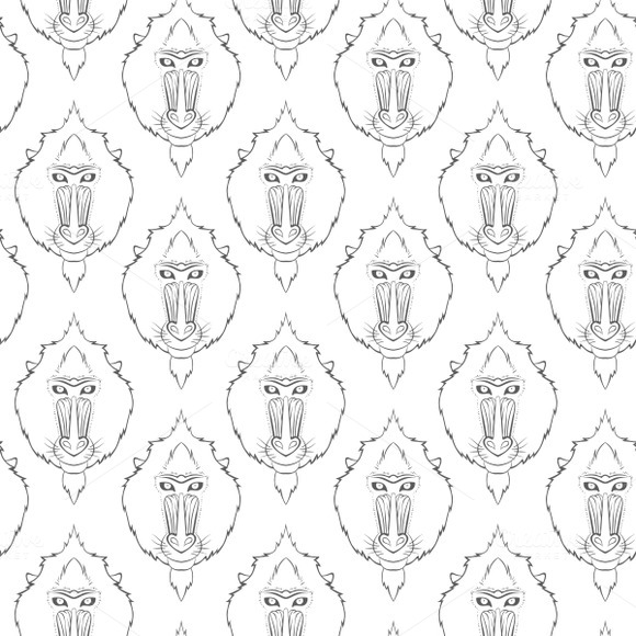 Seamless Pattern Monkey Seamless Pattern Monkey