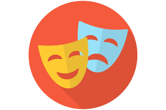 Stencil Graphics Tragedy Comedy Masks » Designtube - Creative Design