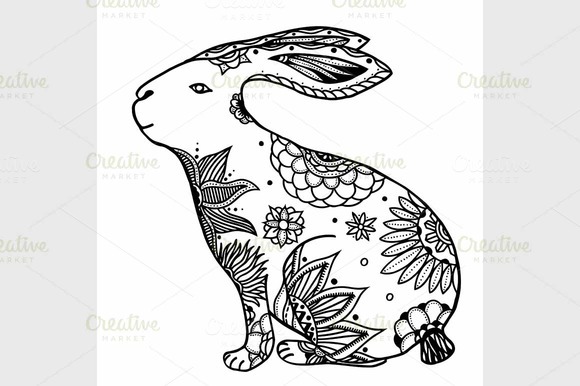 Doodle Rabbit Illustration